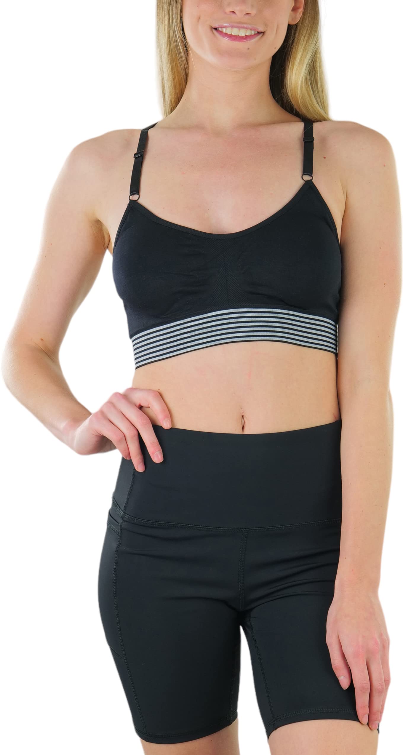 ToBeInStyle Women's Seamless Wire-Free Sports Bras & Bralettes - Supportive Comfort for Yoga, Gym & Everyday Wear