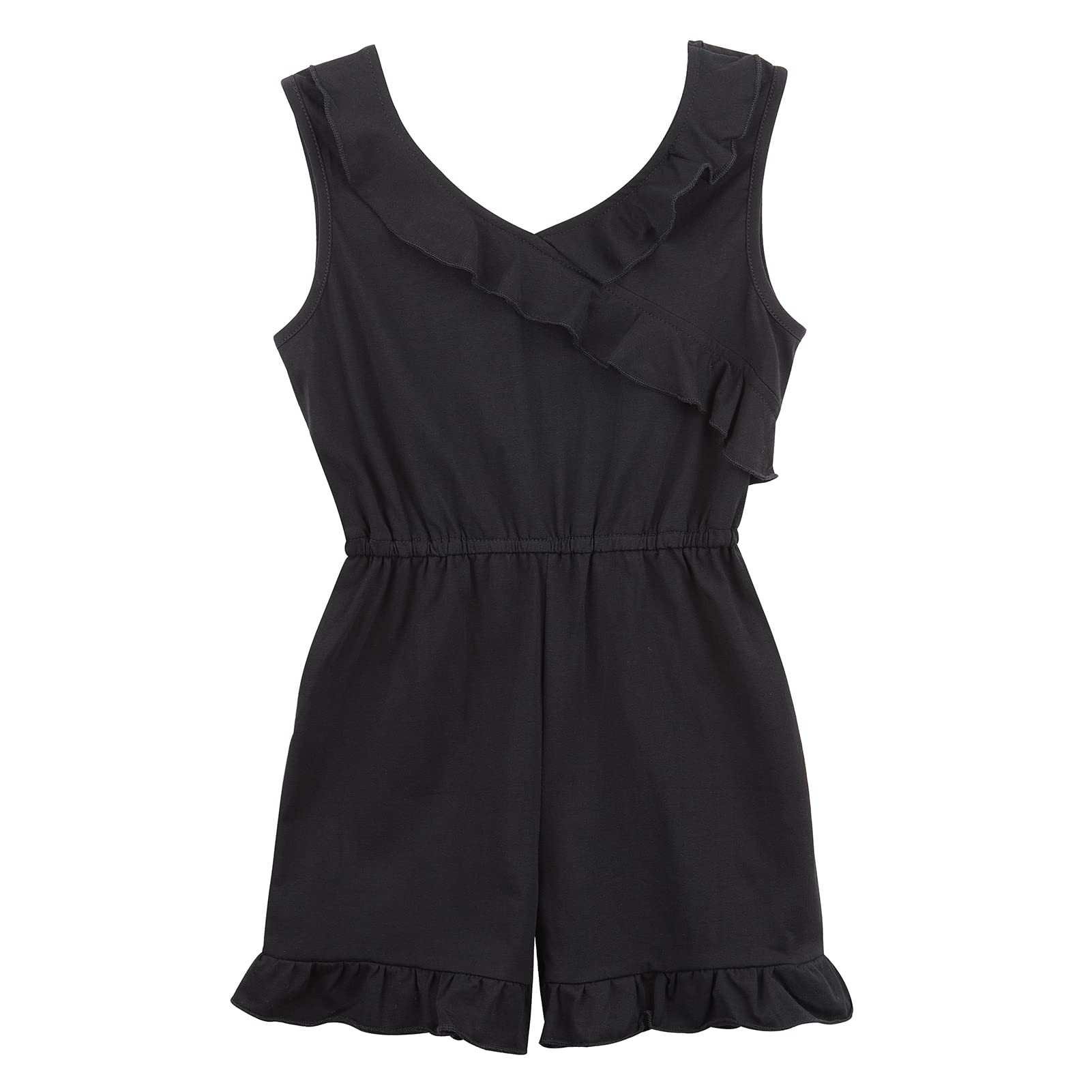 Arbag Baby Girls Romper - Soft Cotton Ruffle Jumpsuit for Spring & Summer | Cute Backcross Design for Newborns & Toddlers | Perfect for Playdates, Outings & Photo Shoots