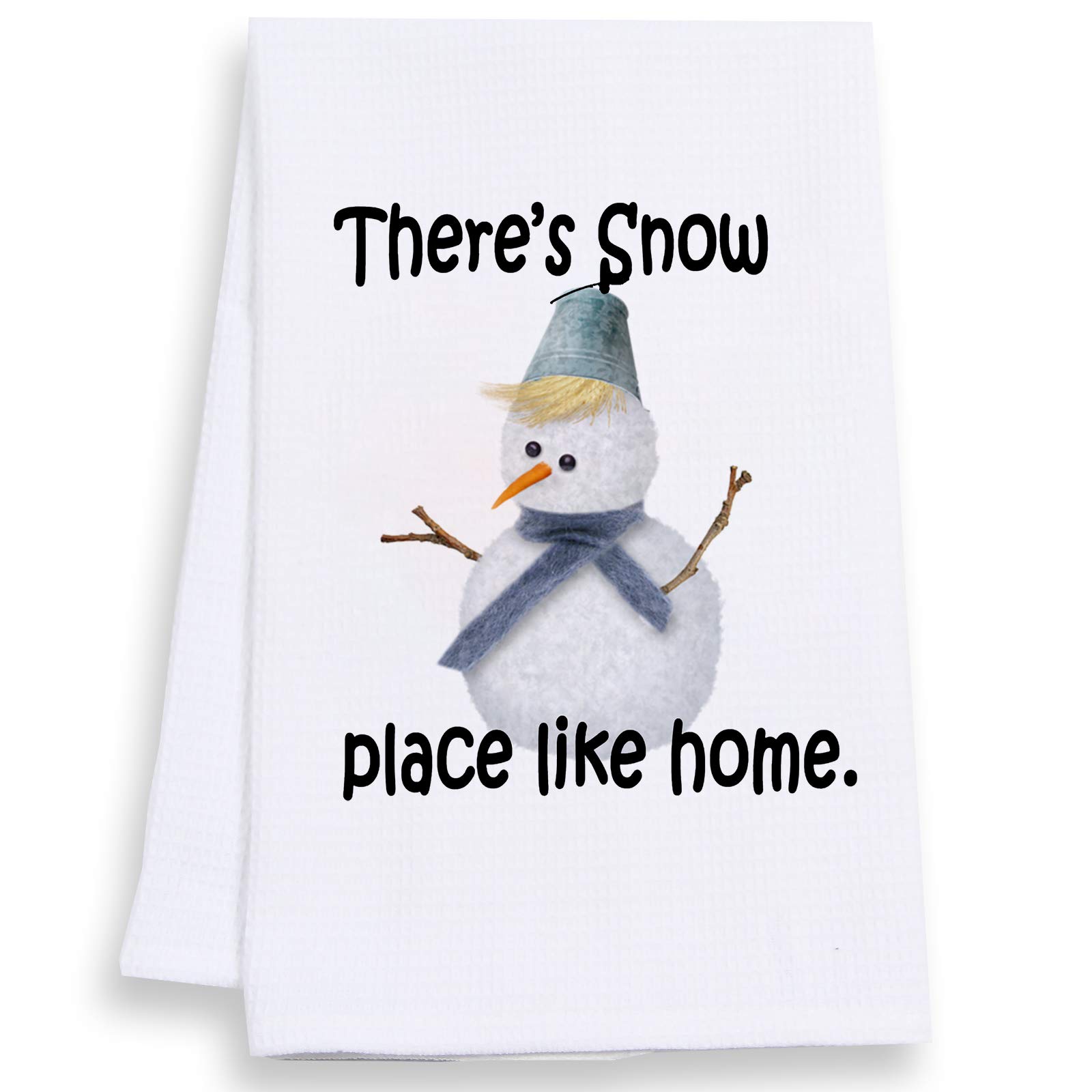 Snowman Christmas Kitchen Towels - Holiday Dish Towels for Winter & Festive Decor
