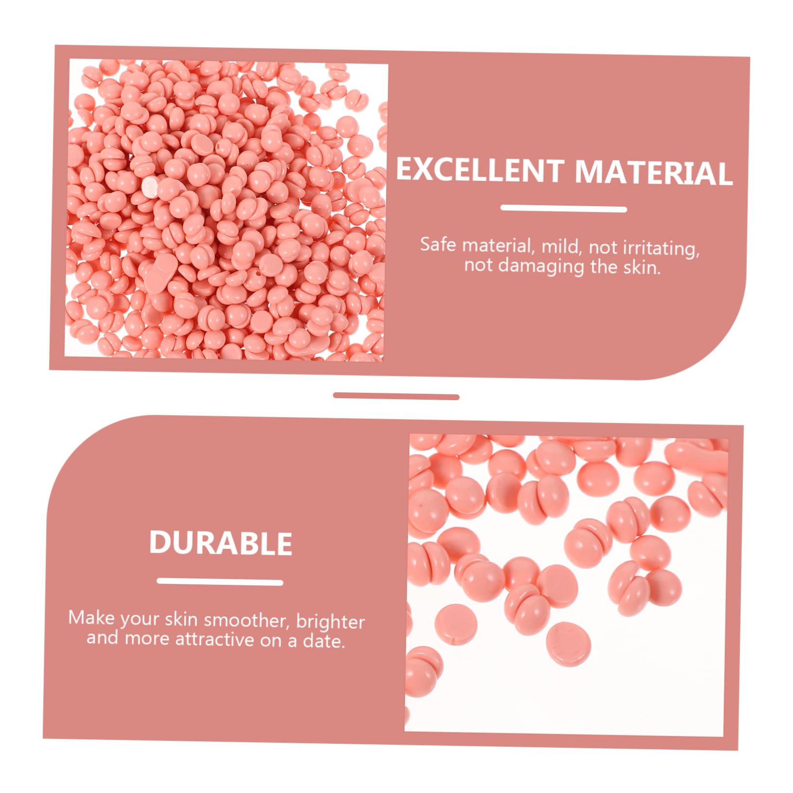 FOMIYES Hard Wax Beans for Hair Removal - Pink Scented Wax Beads Kit with Warmer & Waxing Sticks for Face, Body, Bikini - At-Home Salon Waxing Solution for Smooth Skin
