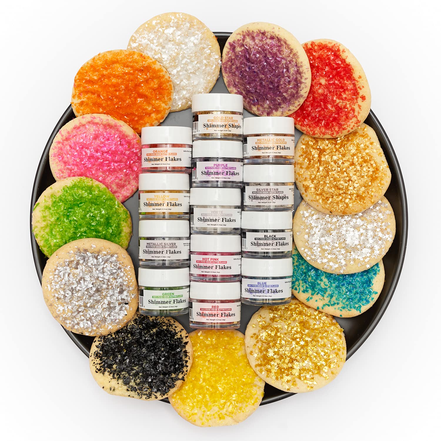 Bakell's Purple Edible Glitter Flakes - 1lb Shimmer Flakes for Baking, Cake Decorating & Desserts | Vegan, Non-Toxic Food Safe Sparkles for Cupcakes, Cookies & Candy Making
