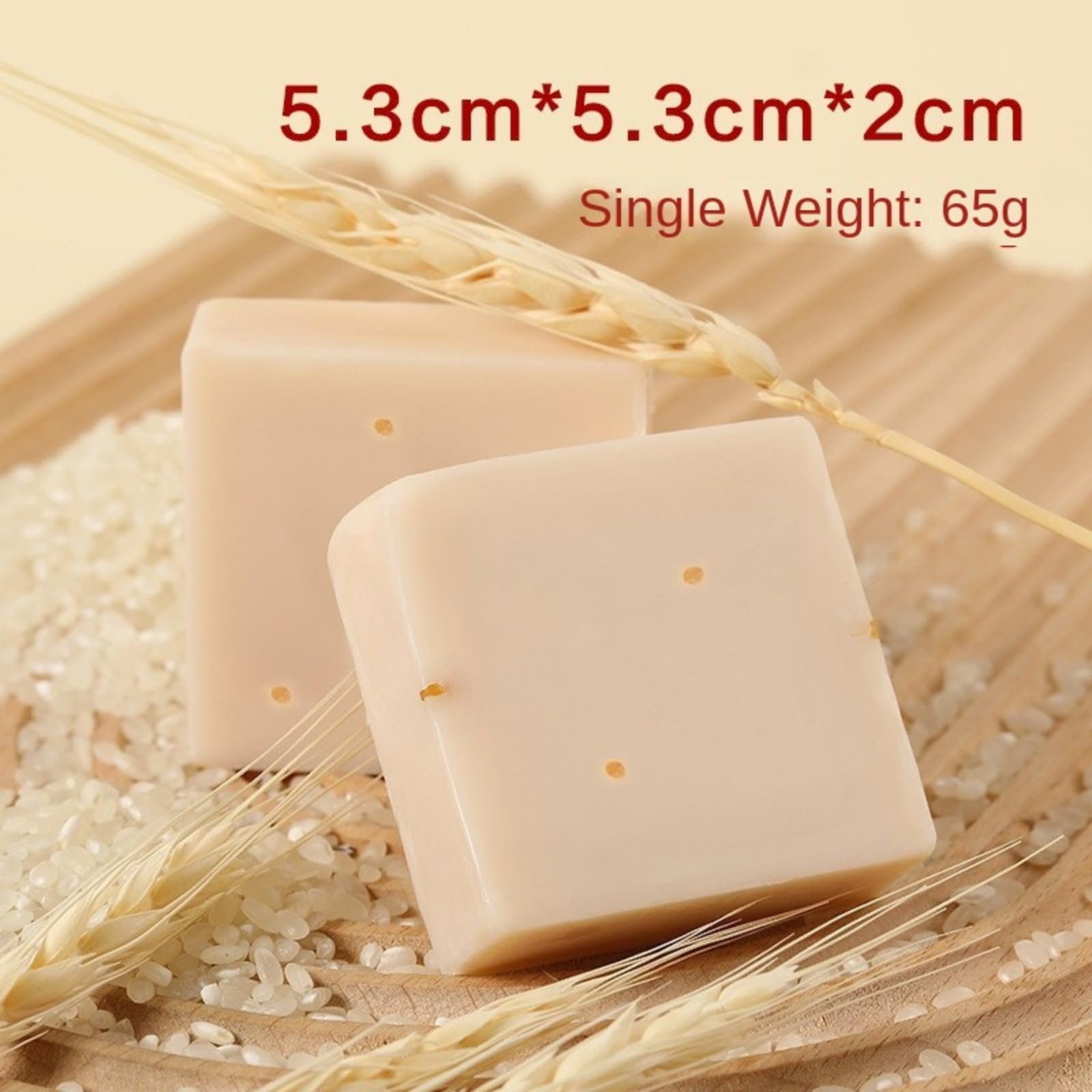 2PCS Rice Bar Soap - Natural Oil Control Cleansing Face & Body Soap for Acne Prone Skin, 65G Wedding Gift Set with Fragrance, Perfect for Bridal Shower Favors and Spa Day Self Care