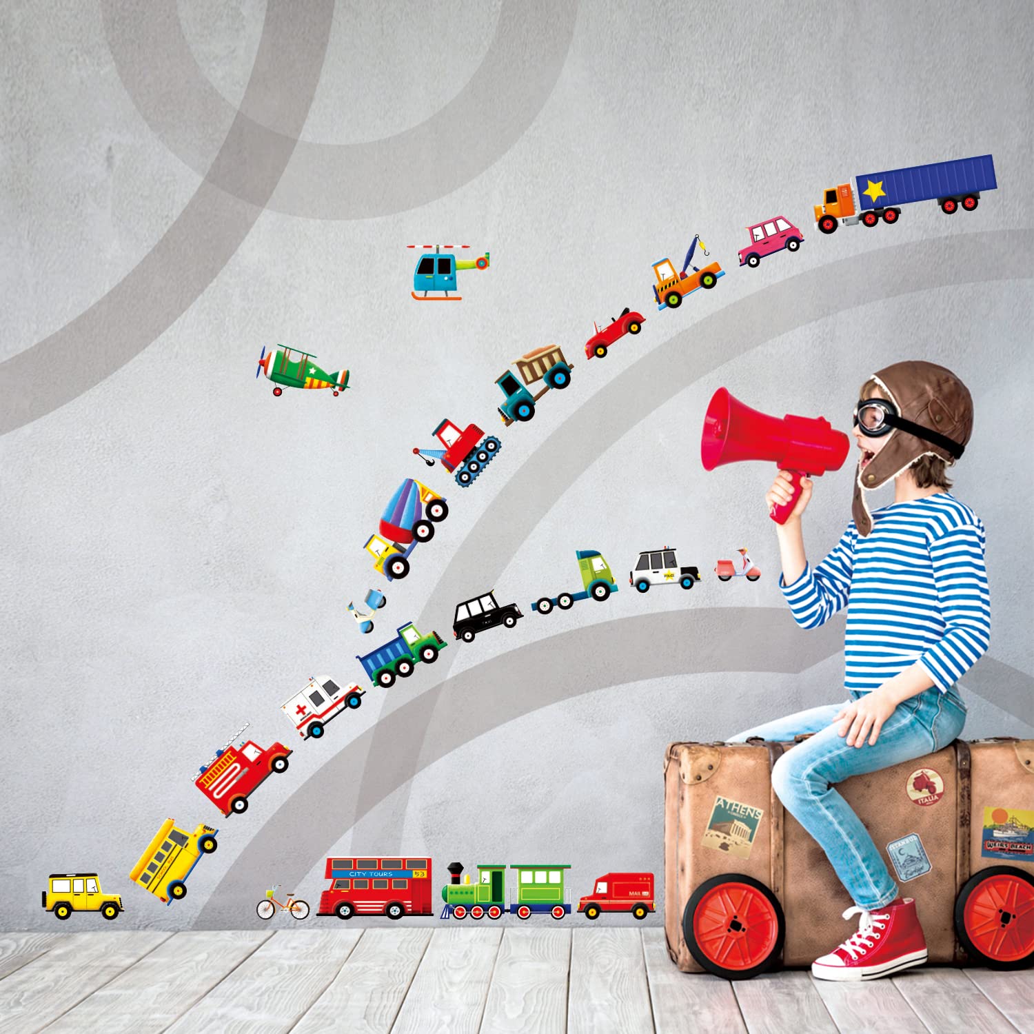 DECOWALL DS-8004 Kids Wall Stickers - Peel & Stick Removable Wall Decals for Nursery, Bedroom, Living Room Décor (Small) - Perfect for Baby Rooms, Playrooms & Home Decor