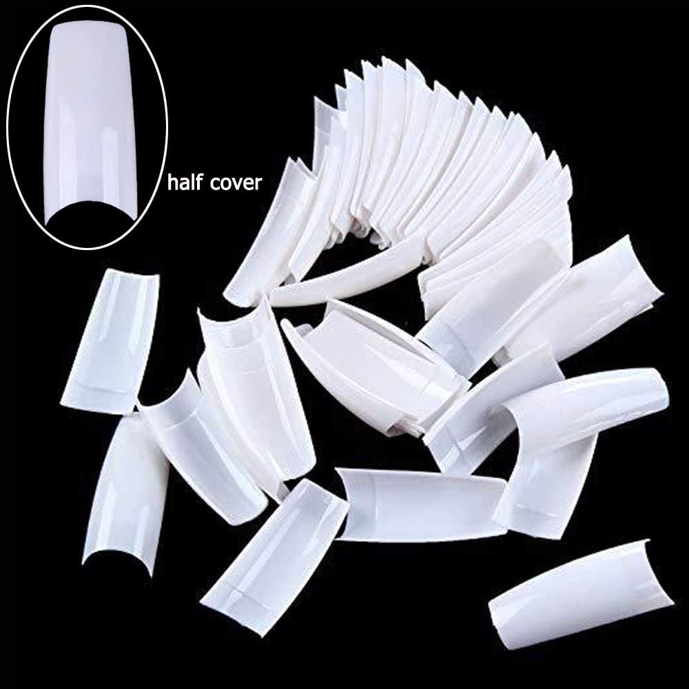 False Nail Tips 500pcs with Case for Nail Salon & Home Use