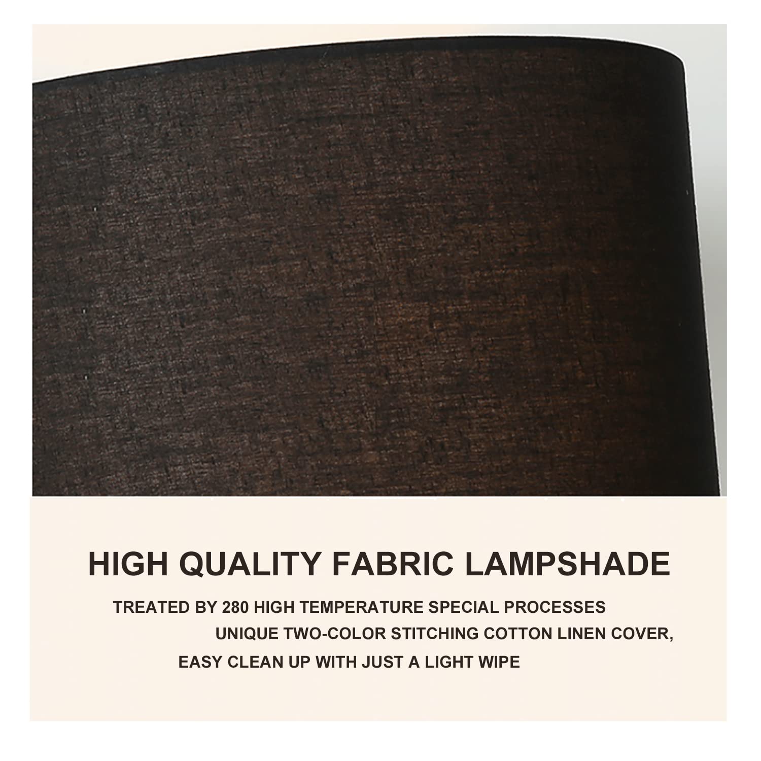 Modern LED Desk Lamp with E27 Fabric Lampshade - Warm White Light for Bedroom, Living Room, Office & Hotel Decor - Creative Table Lamp for Reading, Working & Relaxing