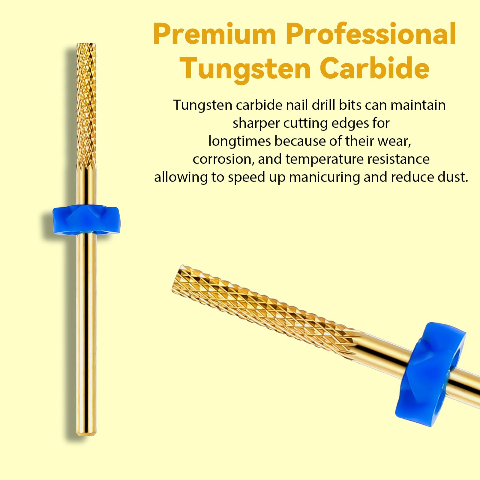 2Pcs Professional Tungsten Carbide Nail Drill Bits for Cuticle Removal - Safe & Fast Electric Nail File Accessories for Pedicure, Manicure & Dead Skin Cleaning - Perfect for Salon & Home Nail Care