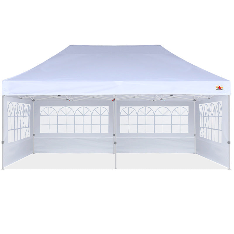ABCCANOPY Commercial Pop Up Canopy Tent with Window Sidewalls - 8x8, 10x10, 10x15, 10x20 ft S1 Series - Perfect for Church Events, Outdoor Weddings, Farmers Markets & Flea Markets