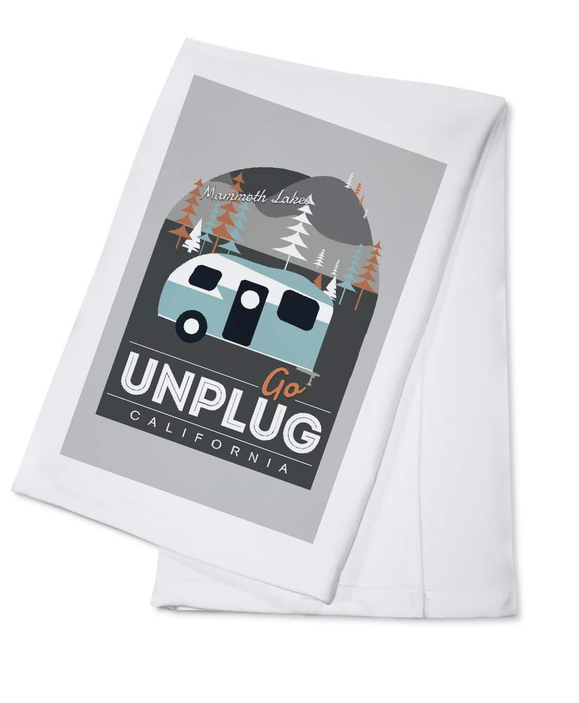 100% Cotton Tea Towel - Decorative Hand Towel for Kitchen & Home | Mammoth Lakes California Unplugged Design | Perfect for Drying Dishes, Decor & Gifts
