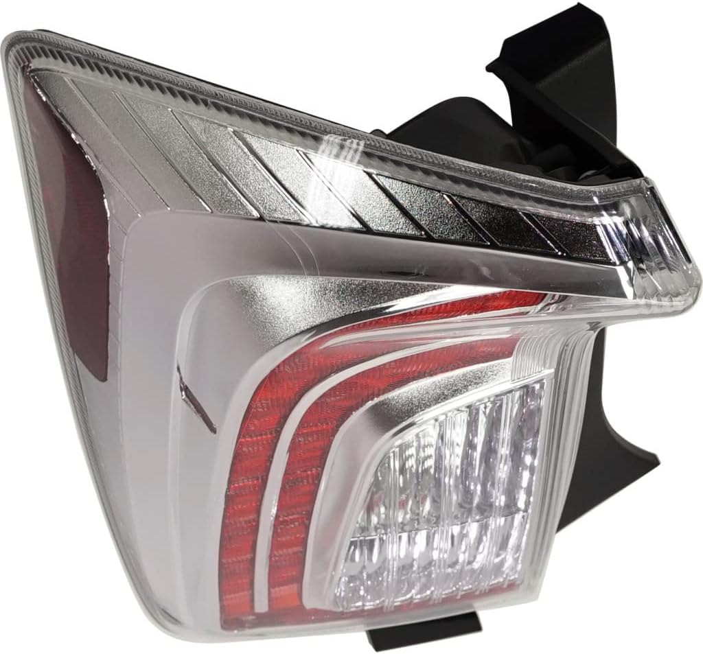 OE Style Halogen Tail Lights Outer Assembly Replacement for 2012-2015 Toyota Prius - Pair (Part# TO2800189 TO2801189 8156147190 8155147190) - Perfect for Night Driving & Enhanced Vehicle Safety