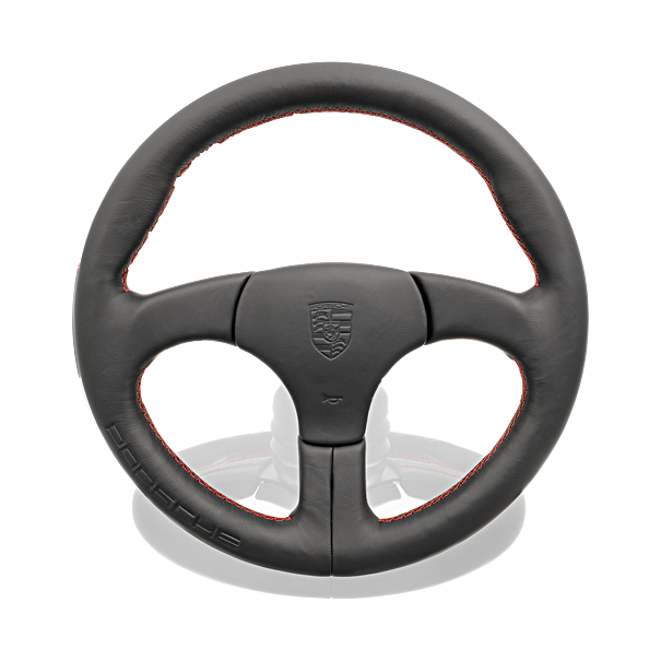 Porsche 911 & 959 Sports Steering Wheel - Black with Red Stitch (No Airbag) | High-Performance Racing & Custom Car Upgrade for Porsche Enthusiasts