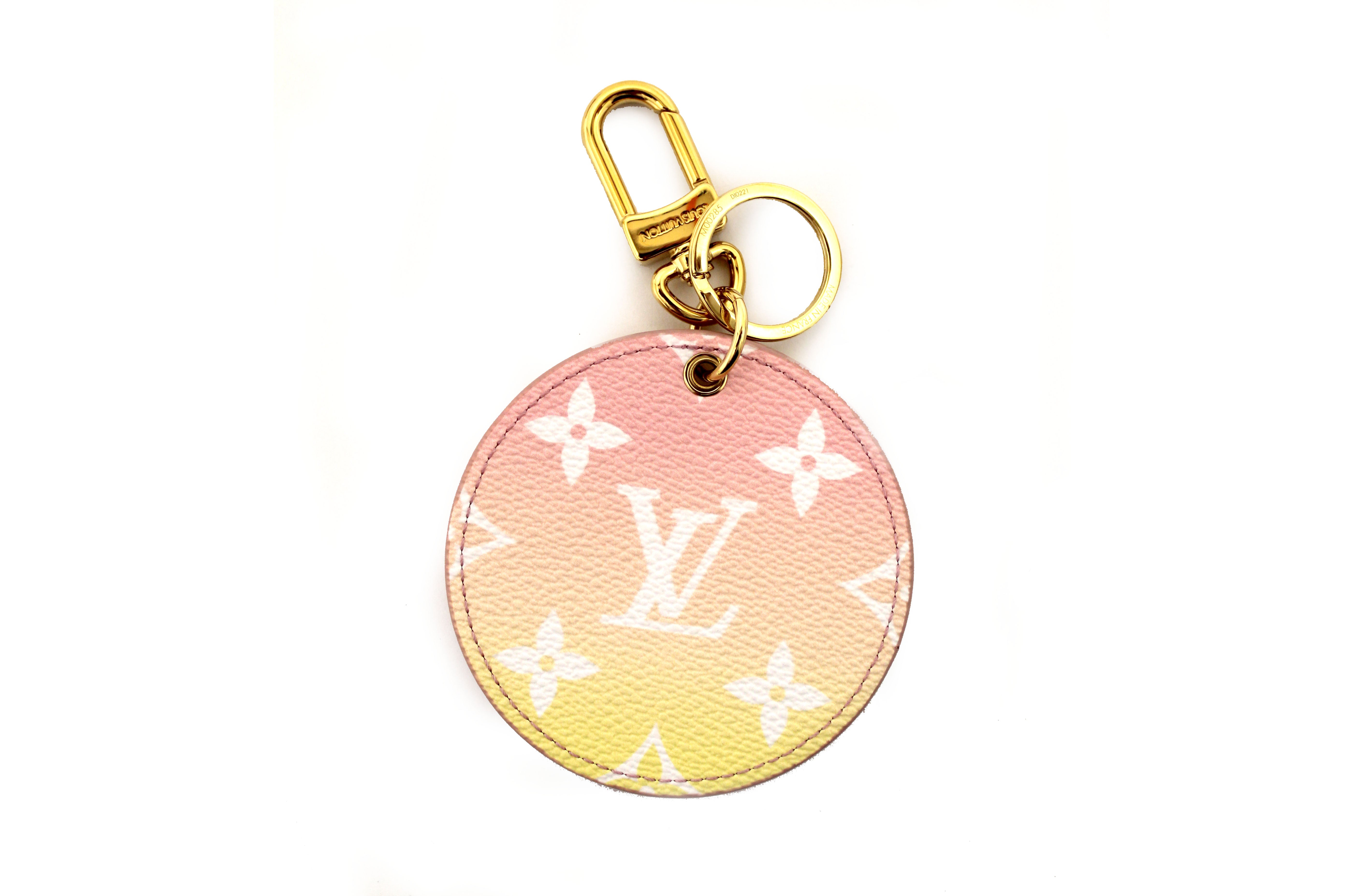 Authentic Louis Vuitton Monogram By The Pool Illustre Key Holder - Light Pink Bag Charm for Women, Perfect for Handbags, Purses & Keys | Luxury Fashion Accessory Gift Idea