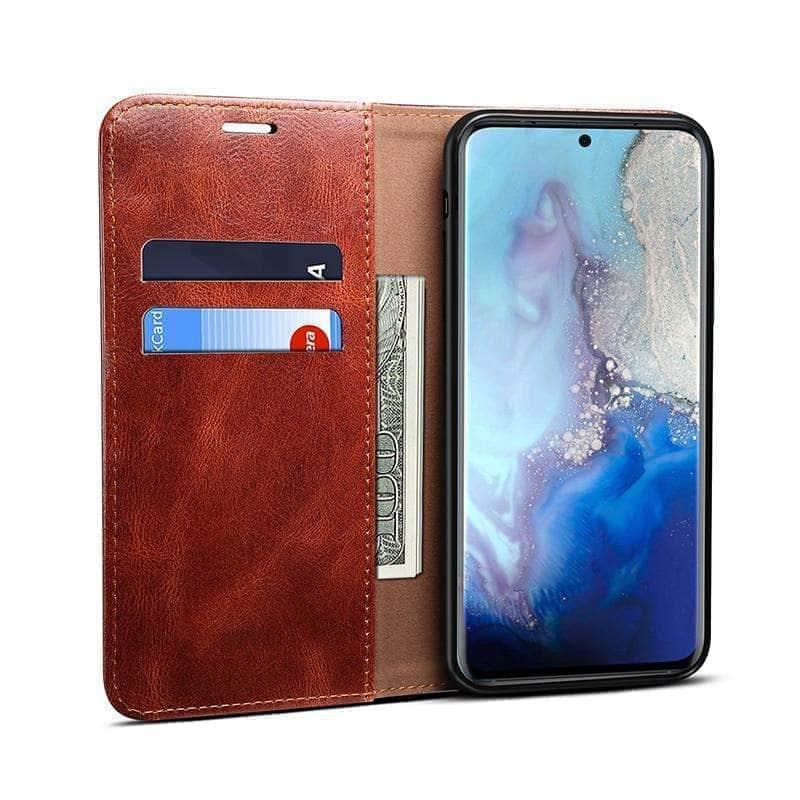 Samsung Galaxy S20 Plus FE Lite Ultra Luxury PU Leather Shockproof Flip Cover Case - Stylish Protection for Daily Use, Travel & Business