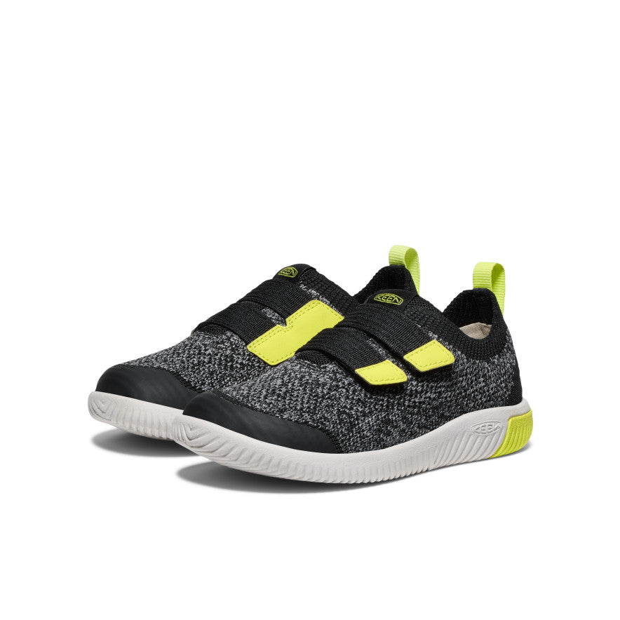 KNX Knit Double Strap Sandals for Toddlers & Little Kids - Black/Evening Primrose | Comfortable & Stylish Summer Shoes for Playtime, Beach & Outdoor Adventures