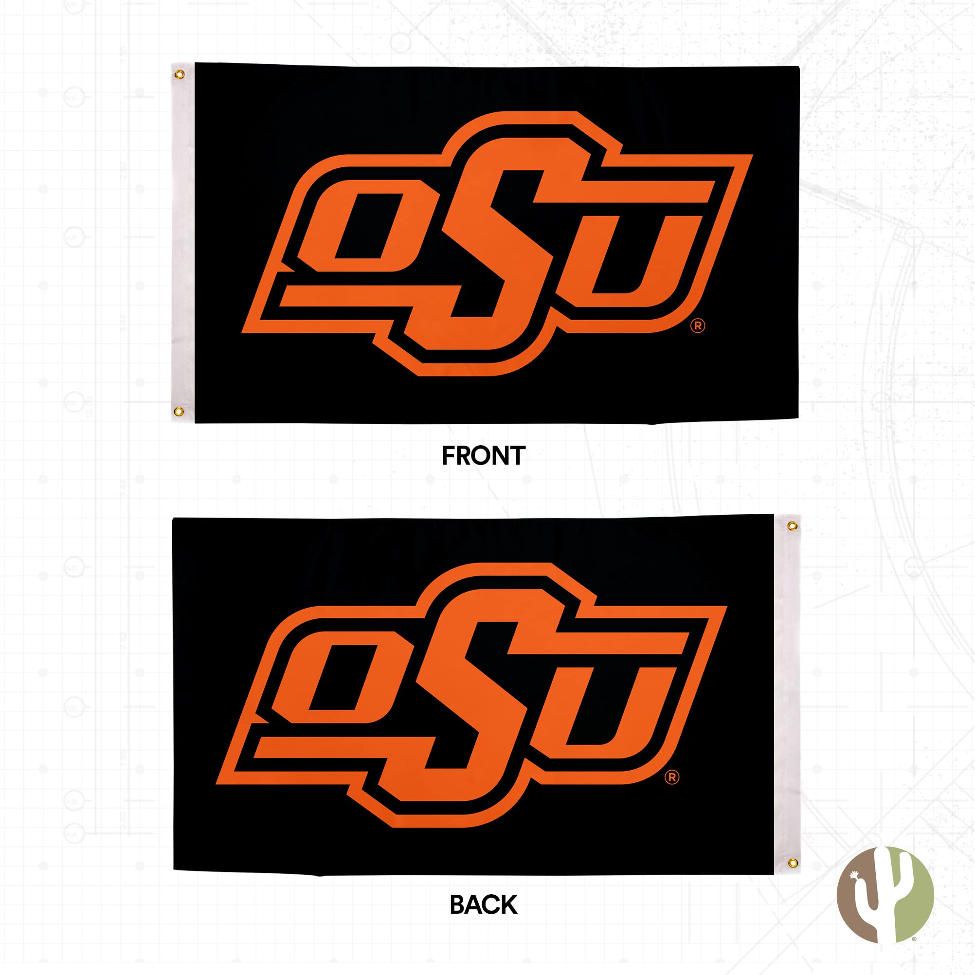 OSU Cowboys Double-Sided Flag 3x5ft - Indoor/Outdoor Polyester Banner for Game Day & Decor