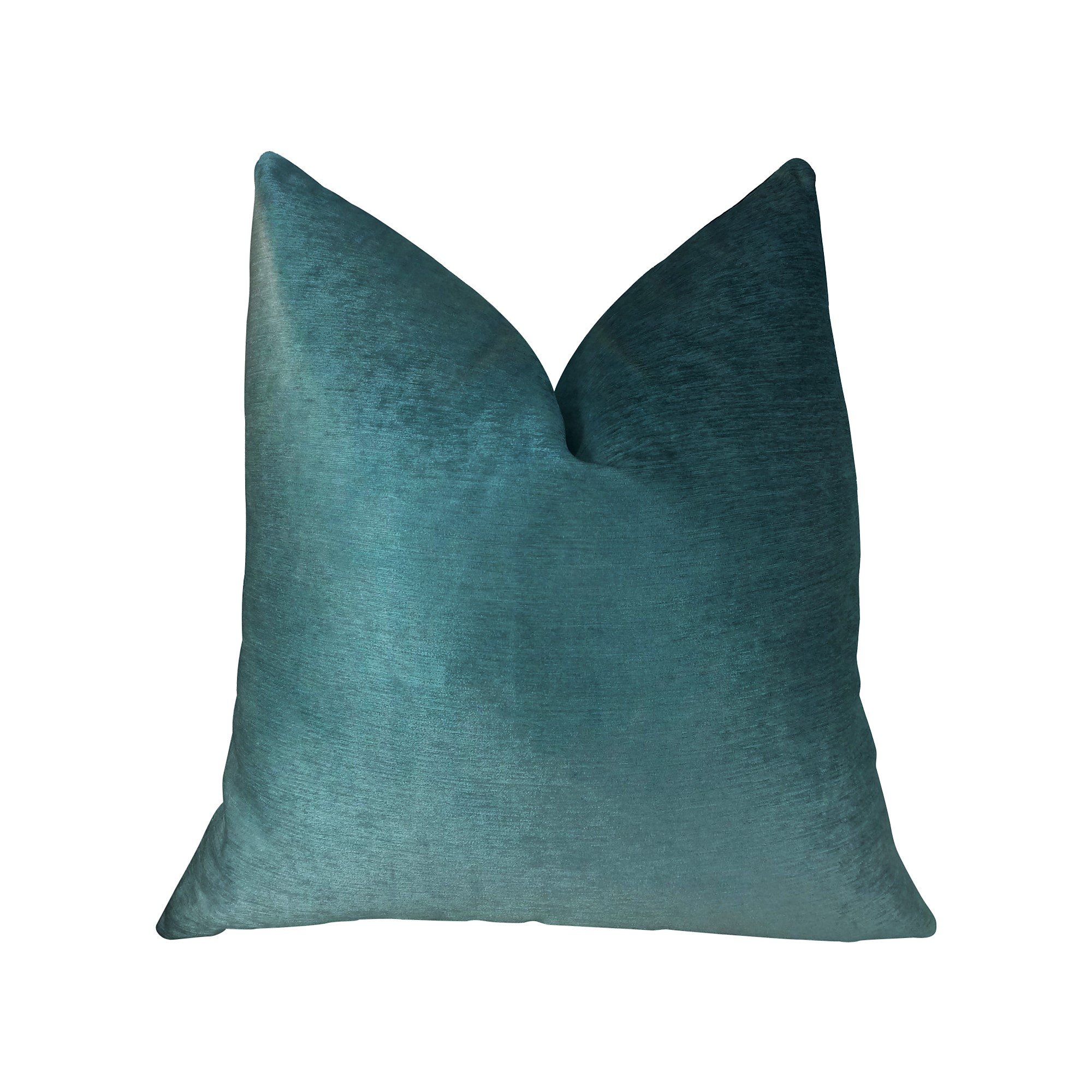 Plutus Contentment Peacock Handmade Decorative Throw Pillow 18x18 Inch - Teal Blue Bohemian Style Cushion Cover for Sofa, Bed, Living Room Decor