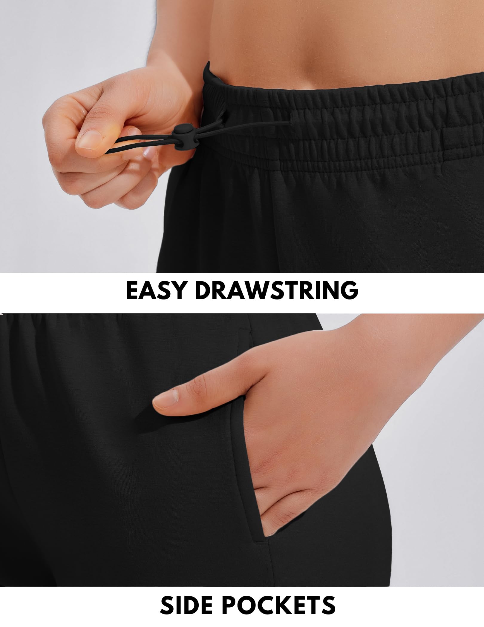 PINSPARK Women's High Waisted Sweat Shorts - Athletic Lounge Shorts with Drawstring & Pockets - Perfect for Summer Workouts, Yoga, and Casual Wear