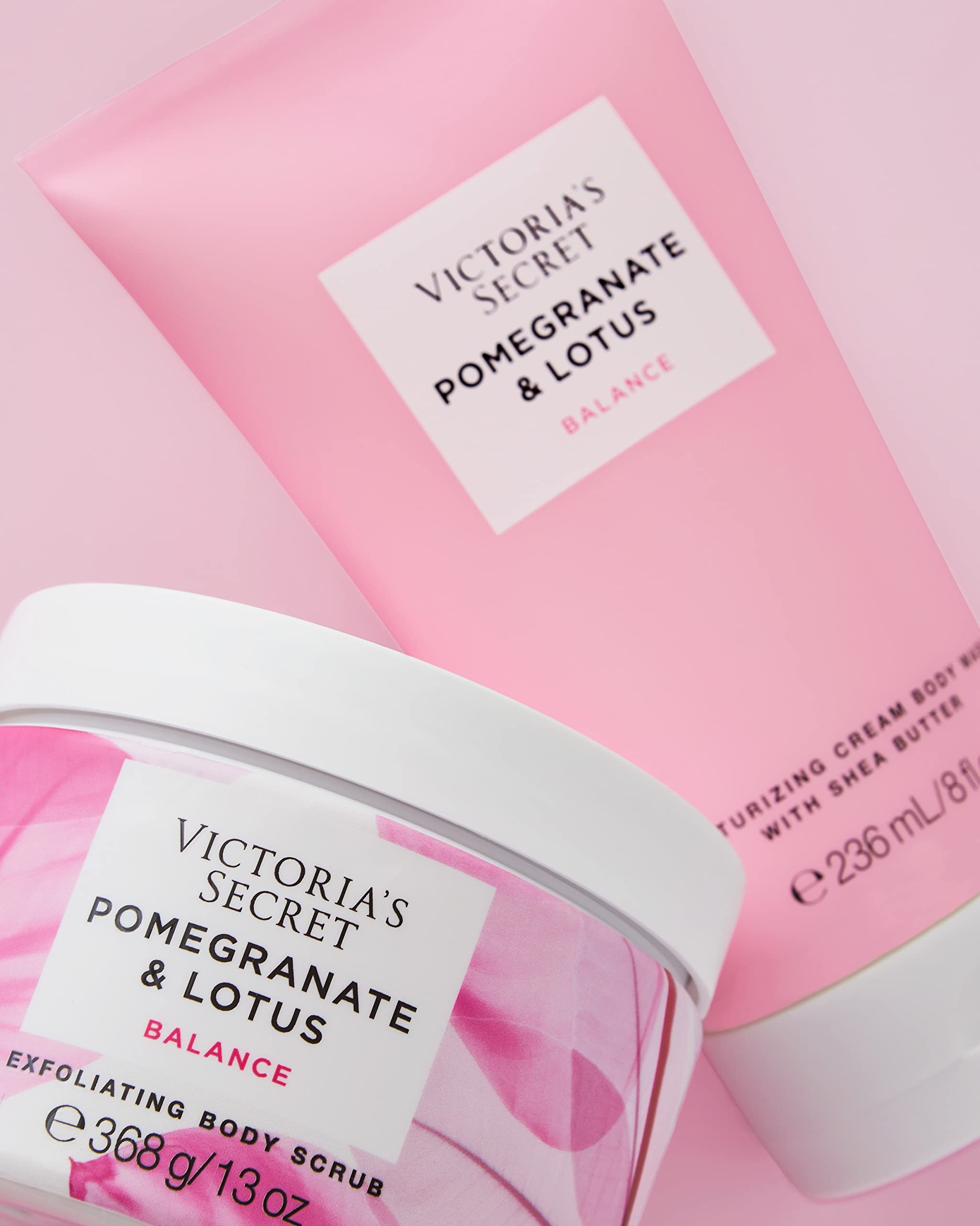 Victoria's Secret Pomegranate & Lotus Exfoliating Body Scrub - Smooth & Glowing Skin Care for Women | Perfect for Pre-Shave, Post-Workout & Spa Day