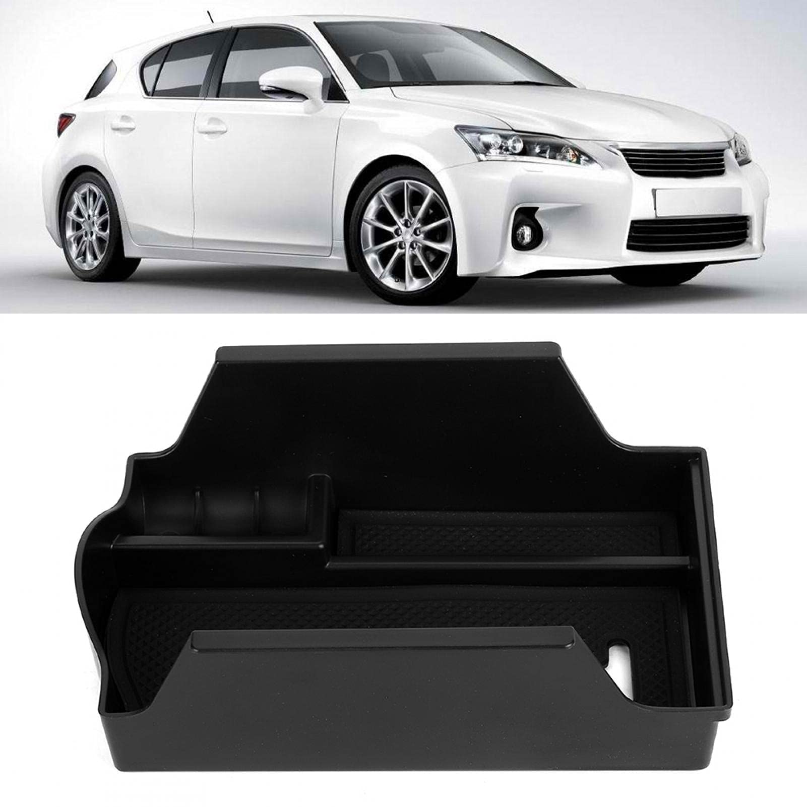 Acouto CT200H Center Console Tray - Armrest Storage Organizer Box Compatible with Lexus CT200H 2011-2017 Models | Perfect for Car Accessories & Interior Organization