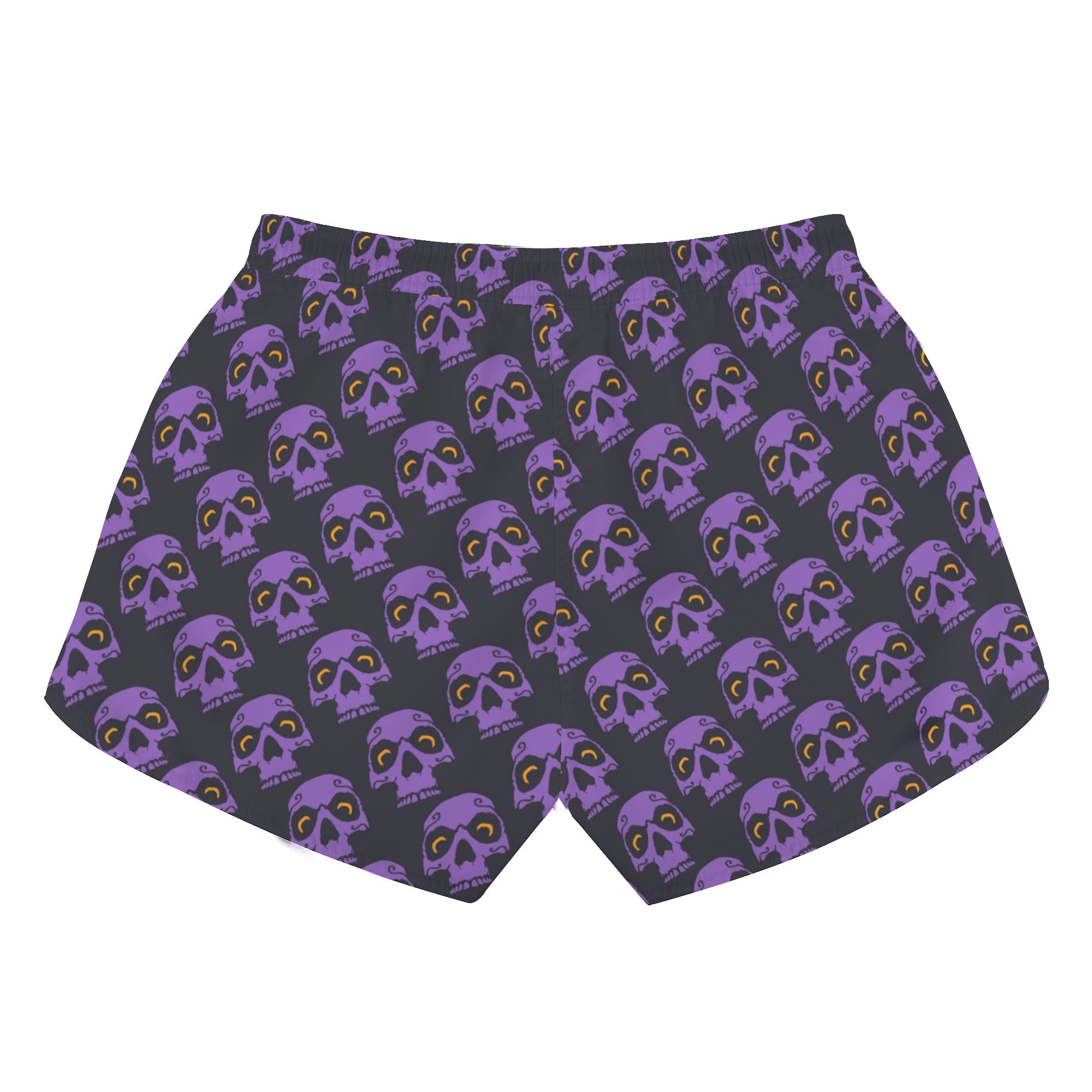 Trendy Purple Skull Print Casual Shorts for Men - Comfortable Summer Streetwear & Lounge Pants for Gym, Beach, and Everyday Wear