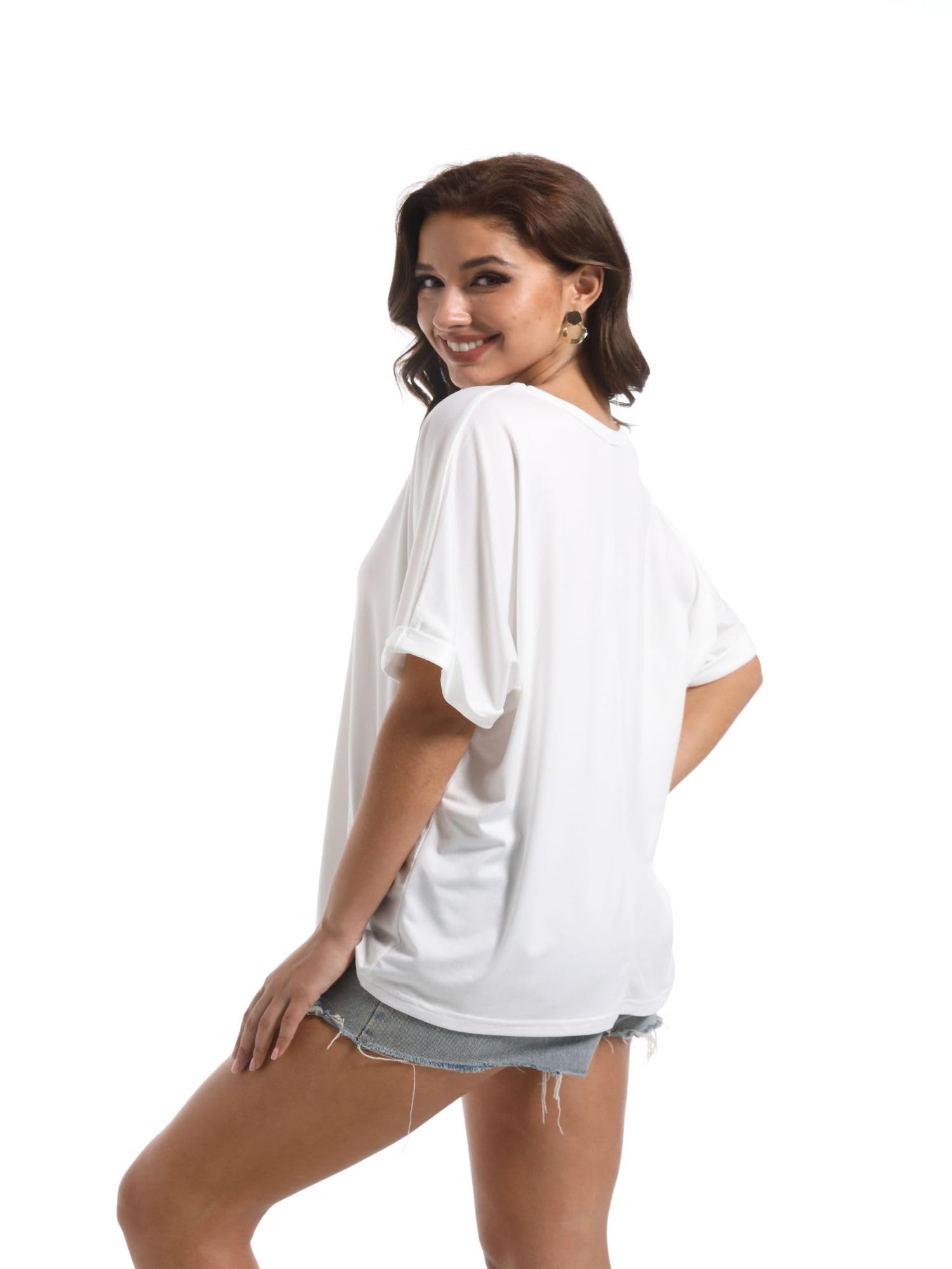 Women's Casual Short Sleeve Crew Neck T-Shirts - Soft Cotton Basic Tees for Everyday Wear | Perfect for Work, Weekend & Travel Outfits