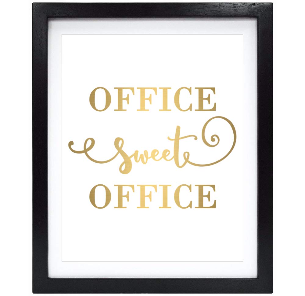 Susie Arts 8X10 Unframed Motivational Wall Art Print - Real Gold Foil Inspirational Quote Poster for Office Decor, Home & Workspace | Perfect Christmas Gift & Year-Round Motivational Decor (V169)