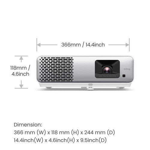 BenQ HT2060 2300 Lumen Full HD 1080p LED DLP Home Theater Projector - Perfect for Movie Nights, Gaming & Outdoor Screenings
