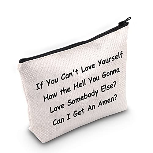 LEVLO Cosplay Makeup Bag - 'Can I Get An Amen Up in Here' Travel Zipper Pouch for Gifts & Conventions | Perfect for Cosplay Events, Travel & Themed Parties