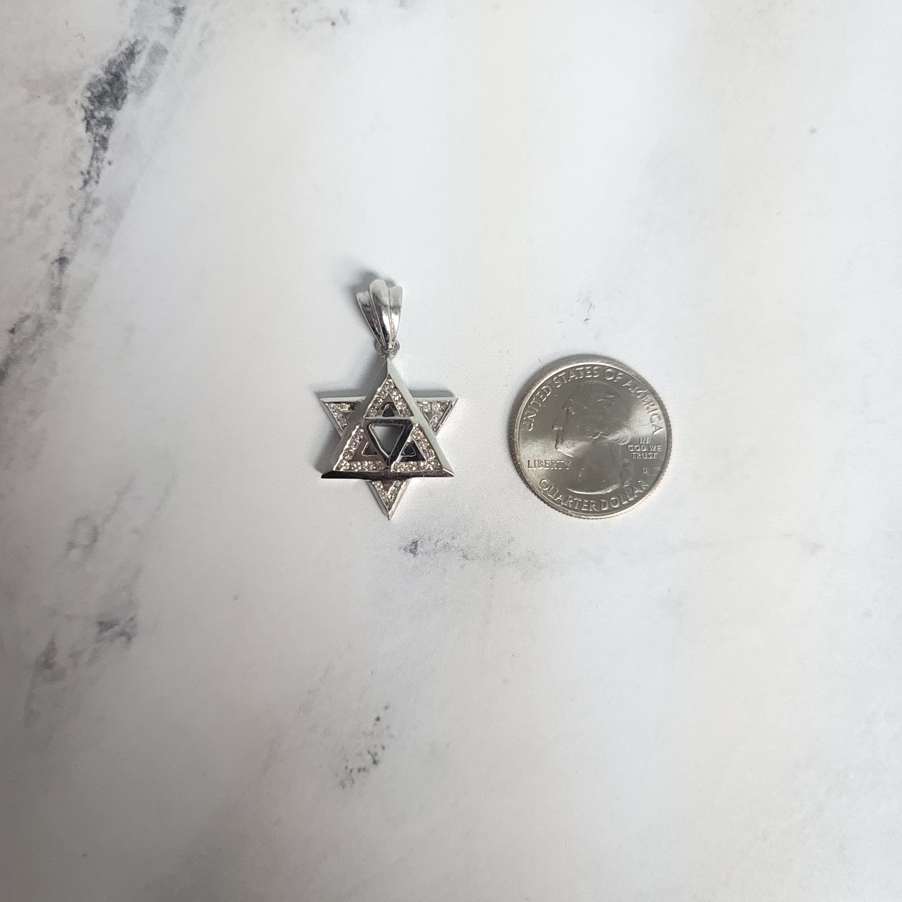 14K Gold Jewish Star of David Diamond Pendant Necklace for Women - Elegant Religious Jewelry Gift for Hanukkah, Bat Mitzvah & Special Occasions