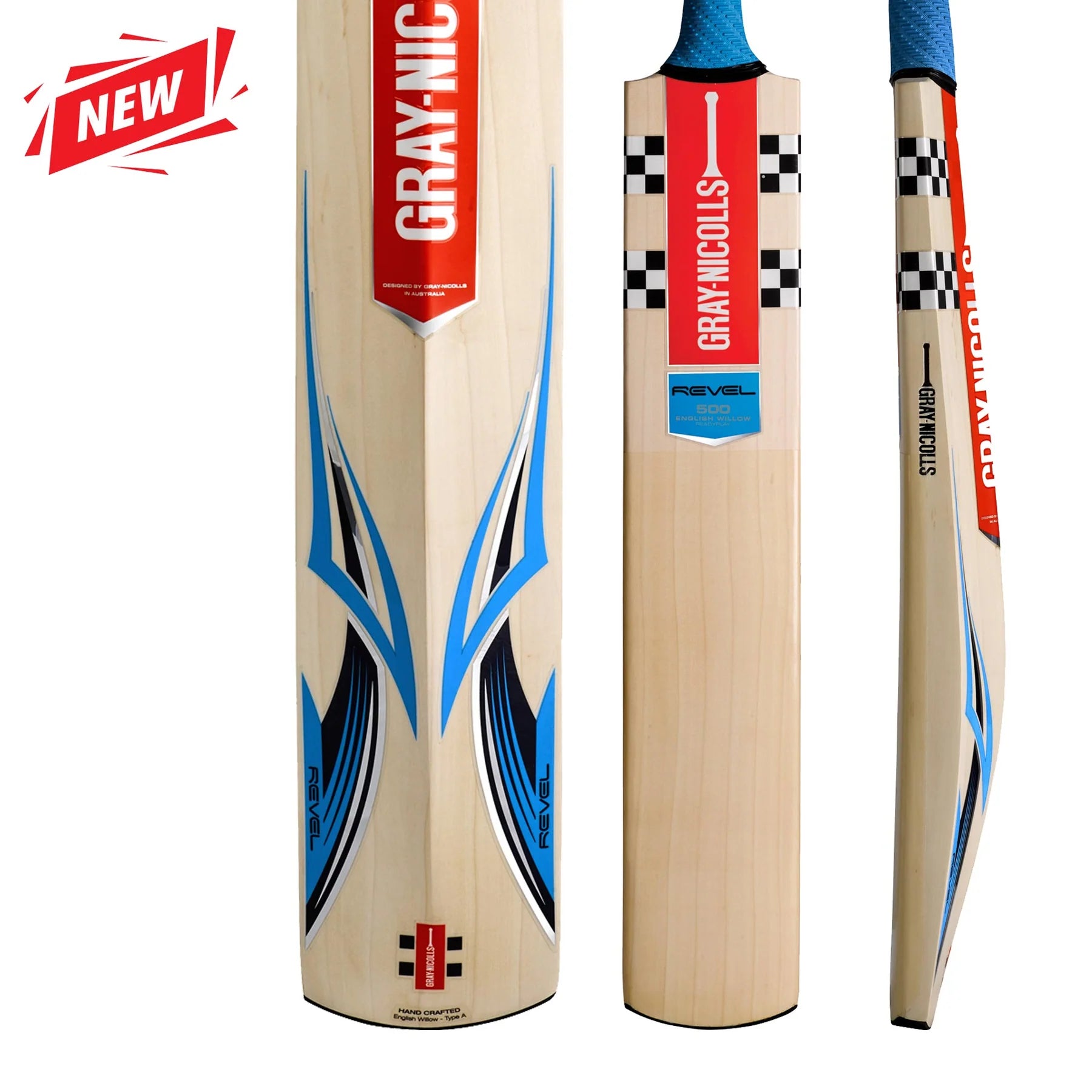 Gray Nicolls Revel 500 Ready Play Junior Cricket Bat - Lightweight & Durable for Youth Cricket Practice & Matches | Perfect for Training, School Games & Club Tournaments