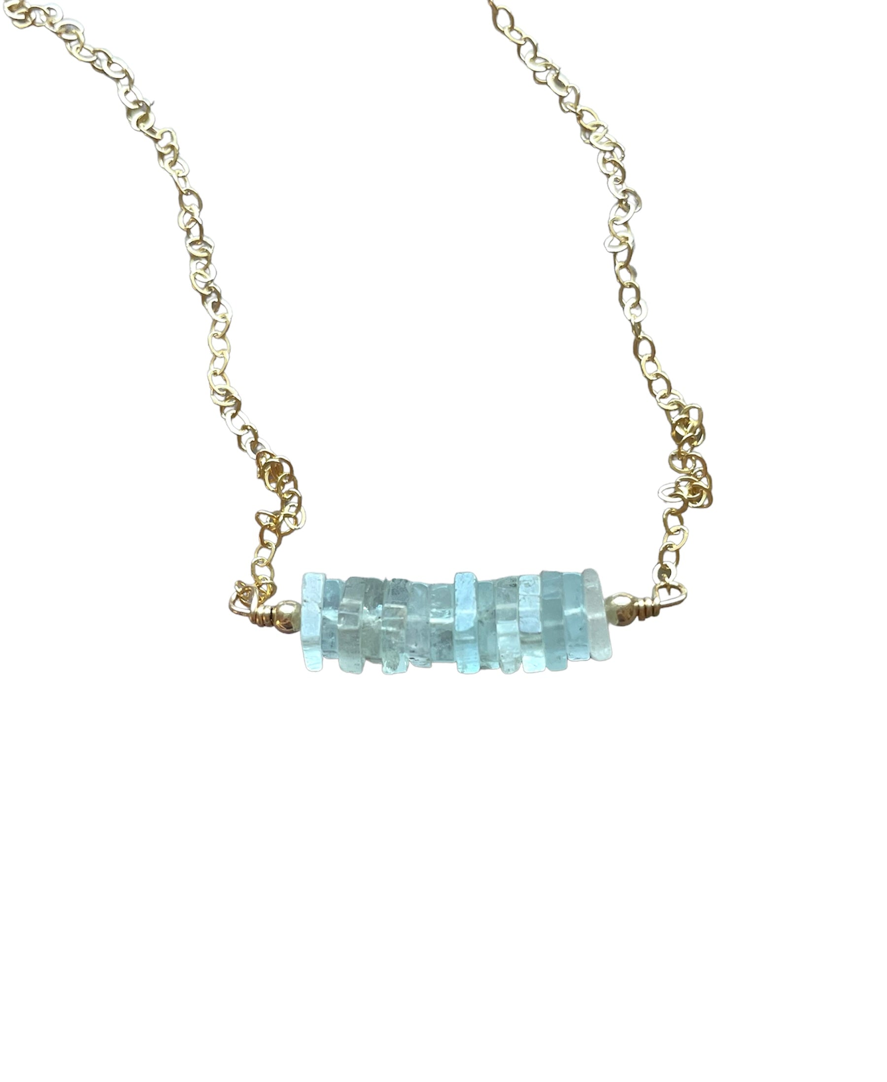 Natural Aquamarine Gemstone Necklace for Women - Elegant Blue Birthstone Jewelry Gift for March Birthday, Anniversary & Special Occasions