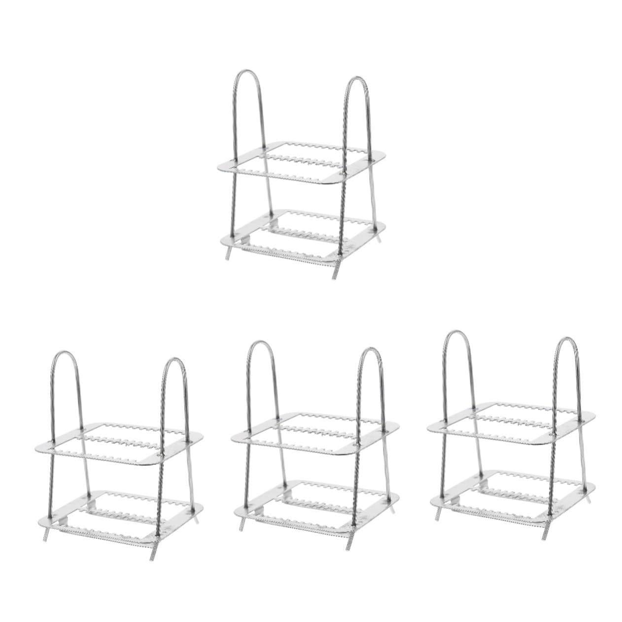 Stainless Steel Microscope Slides Holder - 26 Position Glass Slides Rack for Lab & Pathology (4 Pack) | Perfect for Tissue Staining, Sample Storage & Microscopy Analysis