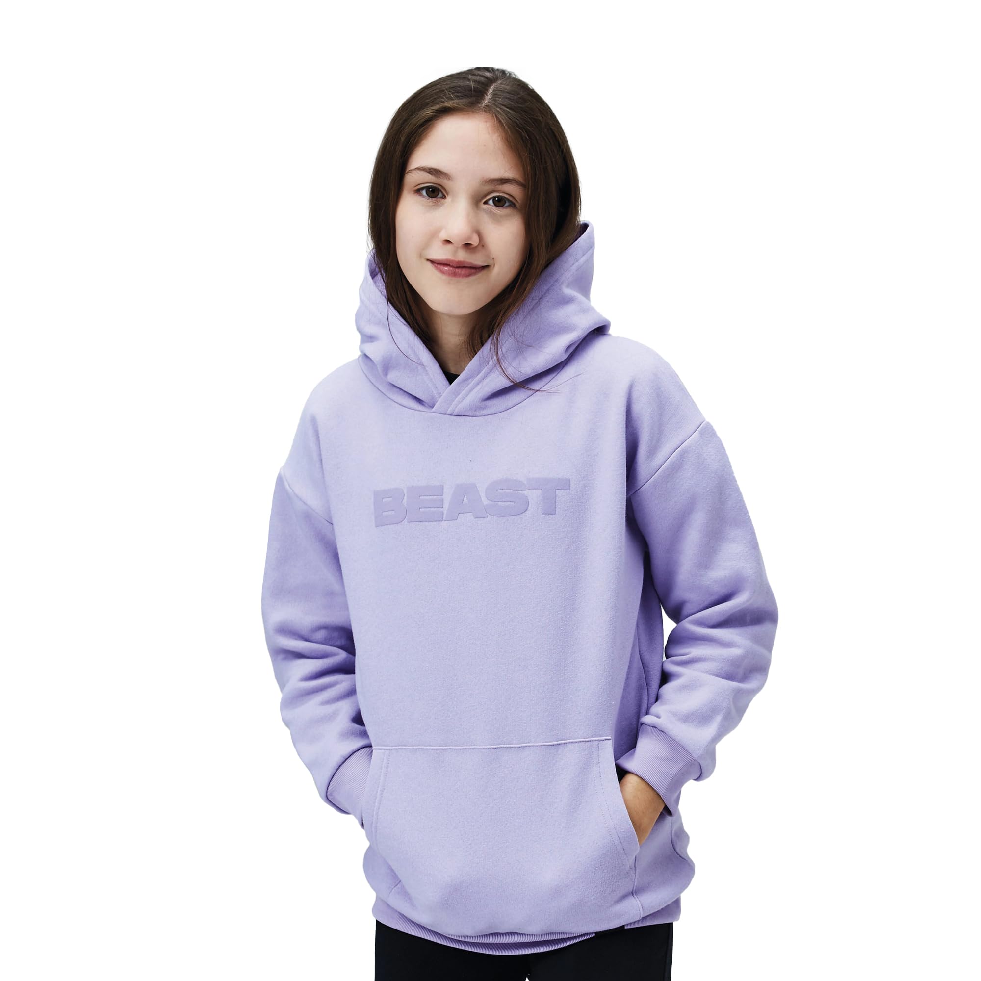 MrBeast Graphic Kids Hoodie - Soft Brushed Fleece Pullover with Logo for Boys & Girls | Cozy Winter Wear, Playdates & School Outfits