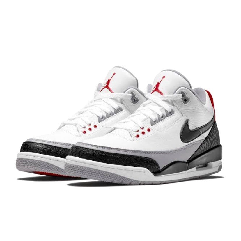 Air Jordan 3 Retro Tinker NRG Sneakers - White/Black/Fire Red Colorway - Basketball Shoes for Men, Streetwear Fashion & Sneaker Collectors