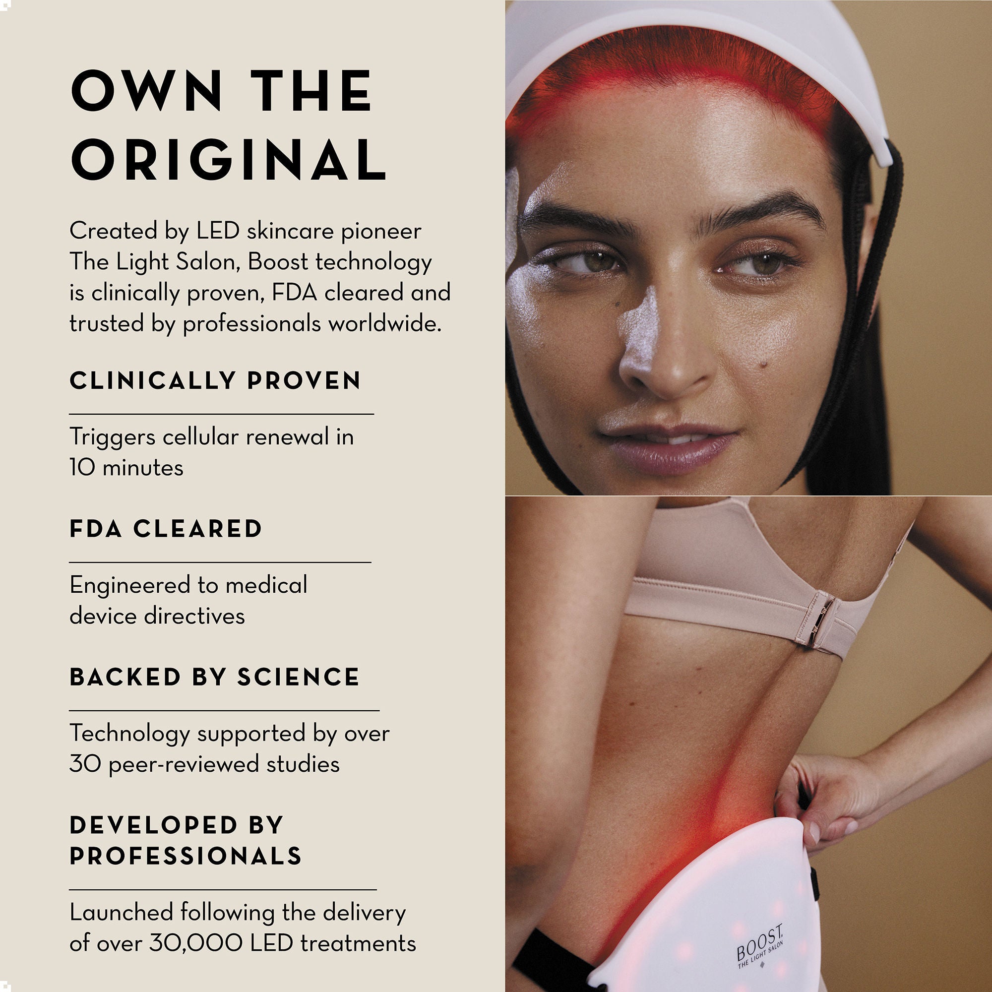The Light Salon Boost LED Light Therapy Patch for Skin Rejuvenation & Anti-Aging | At-Home Facial Treatment for Wrinkles & Fine Lines | Perfect for Daily Skincare Routine & Spa Nights