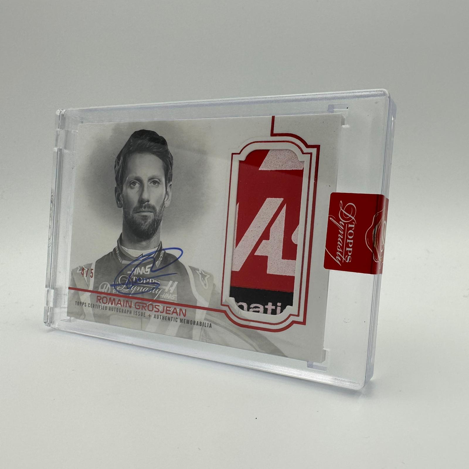 Romain Grosjean Haas F1 Team Autographed 4/5 Dynasty Patch - Perfect for F1 Collectors, Racing Memorabilia Displays & Motorsport Fan Gifts