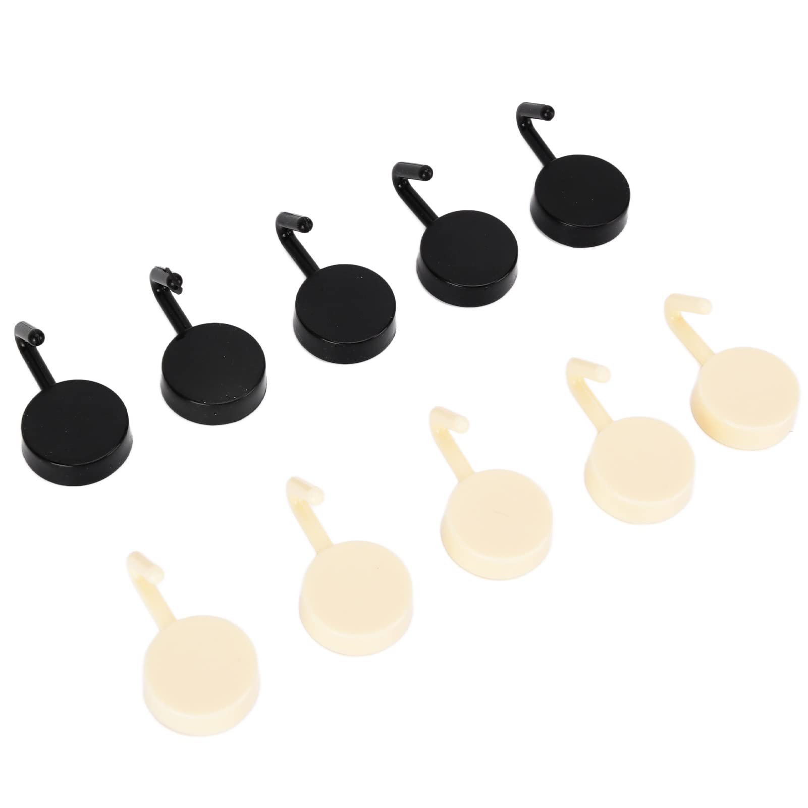 Nusind Round Wall Hooks - Heavy Duty Decorative Wall Mounted Hooks for Organizing Clothes, Scarves, Keys in Kitchen & Bathroom (Black/White) - Perfect for Home, Office & Dorm Organization