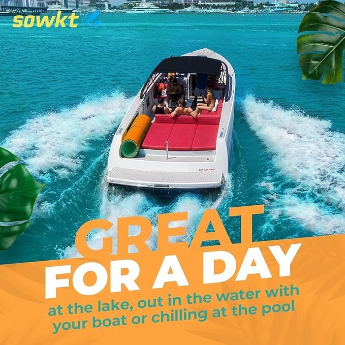 Premium Extra Large Floating Mat for Lakes & Pools (18x6 ft) - Durable Water Mat Floating Dock for Adults & Kids - Perfect for Swimming, Relaxing & Summer Fun at Beach, Lake or Backyard Pool
