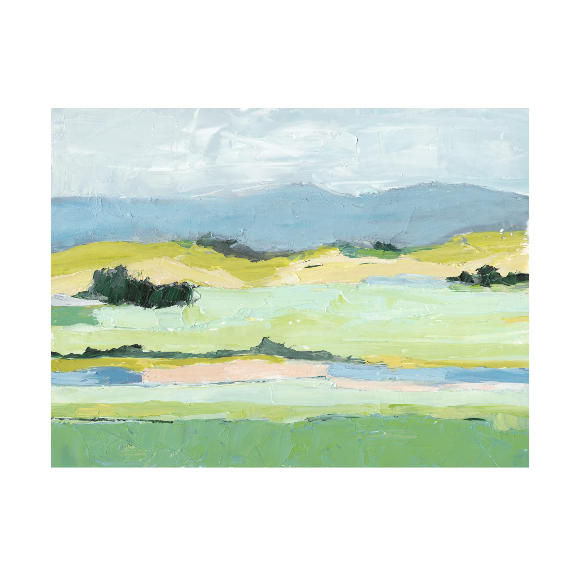 Trademark Fine Art 'Pastel Hills II' Canvas Wall Art Print by Ethan Harper - Modern Landscape Painting for Living Room, Bedroom & Office Decor