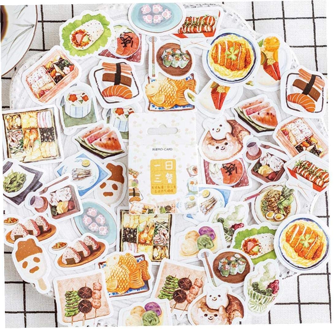 U-K Sushi Food Decoration Adhesive Stickers - DIY Cartoon Scrapbook Stickers, Kawaii Cute Stickers for Journals, Planners & Food Packaging - Perfect for DIY Crafts, Gift Wrapping & Party Decorations