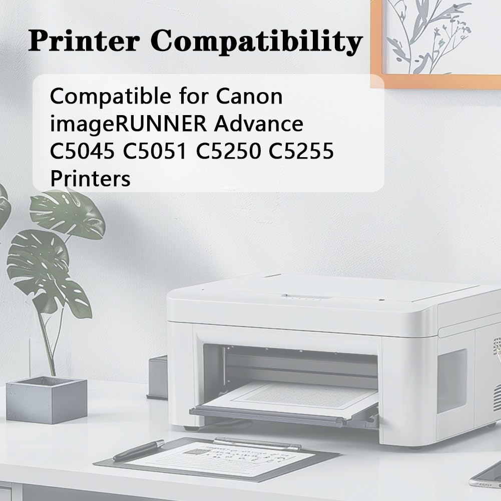 Canon imageRUNNER Advance C5045 C5051 C5250 C5255 Compatible Drum Unit - High Yield 80,000 Pages (4-Pack Black) | Replacement Toner Cartridge for Office Printing, Business Documents & High-Volume Copying