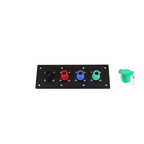 400 Amp Female Double Set Screw 4 Position CAM Lock Panel - Heavy Duty Electrical Connector for Industrial Power Distribution & Panel Wiring