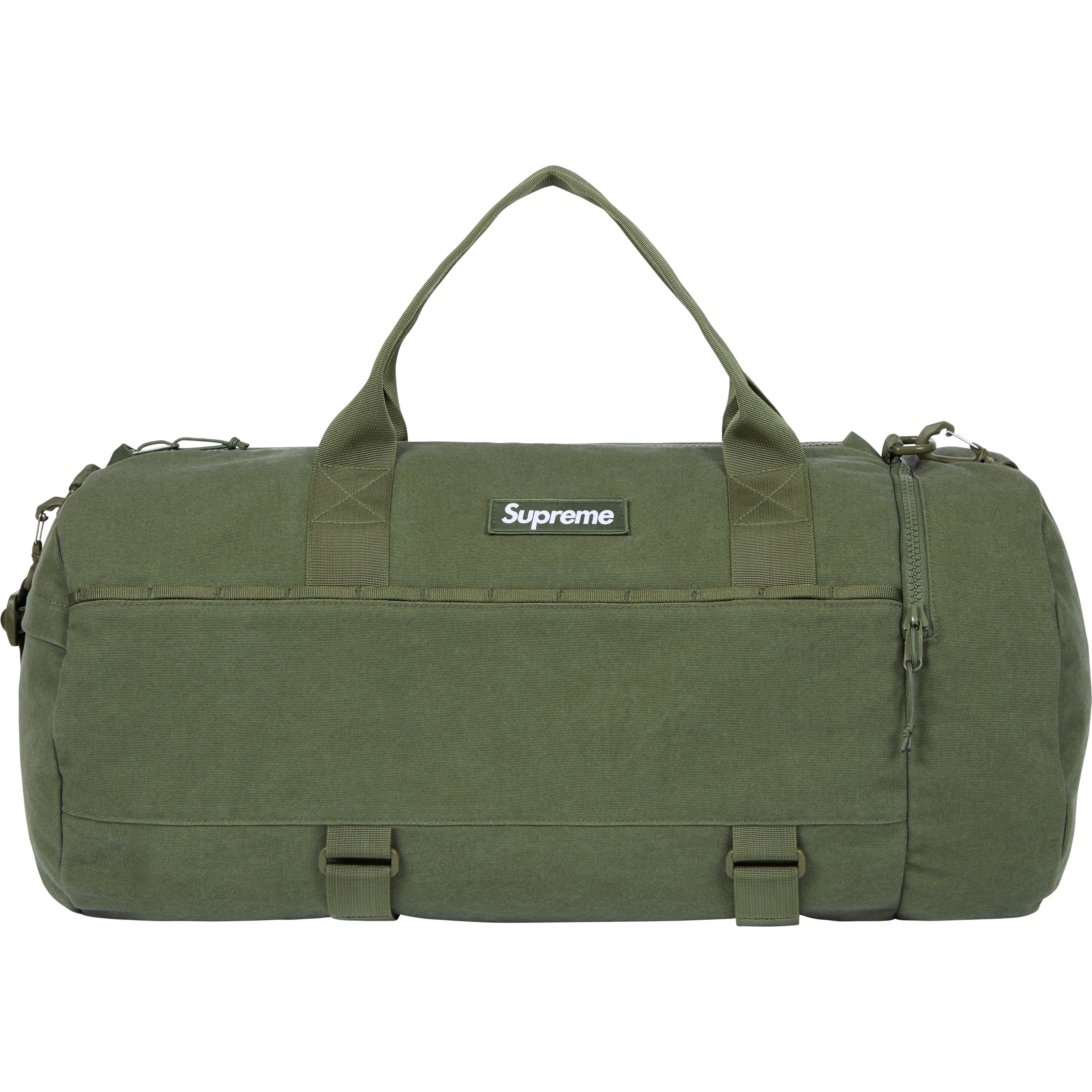 Supreme SS25 Olive Duffle Bag - Waterproof Travel Duffel for Gym, Sports & Weekend Getaways