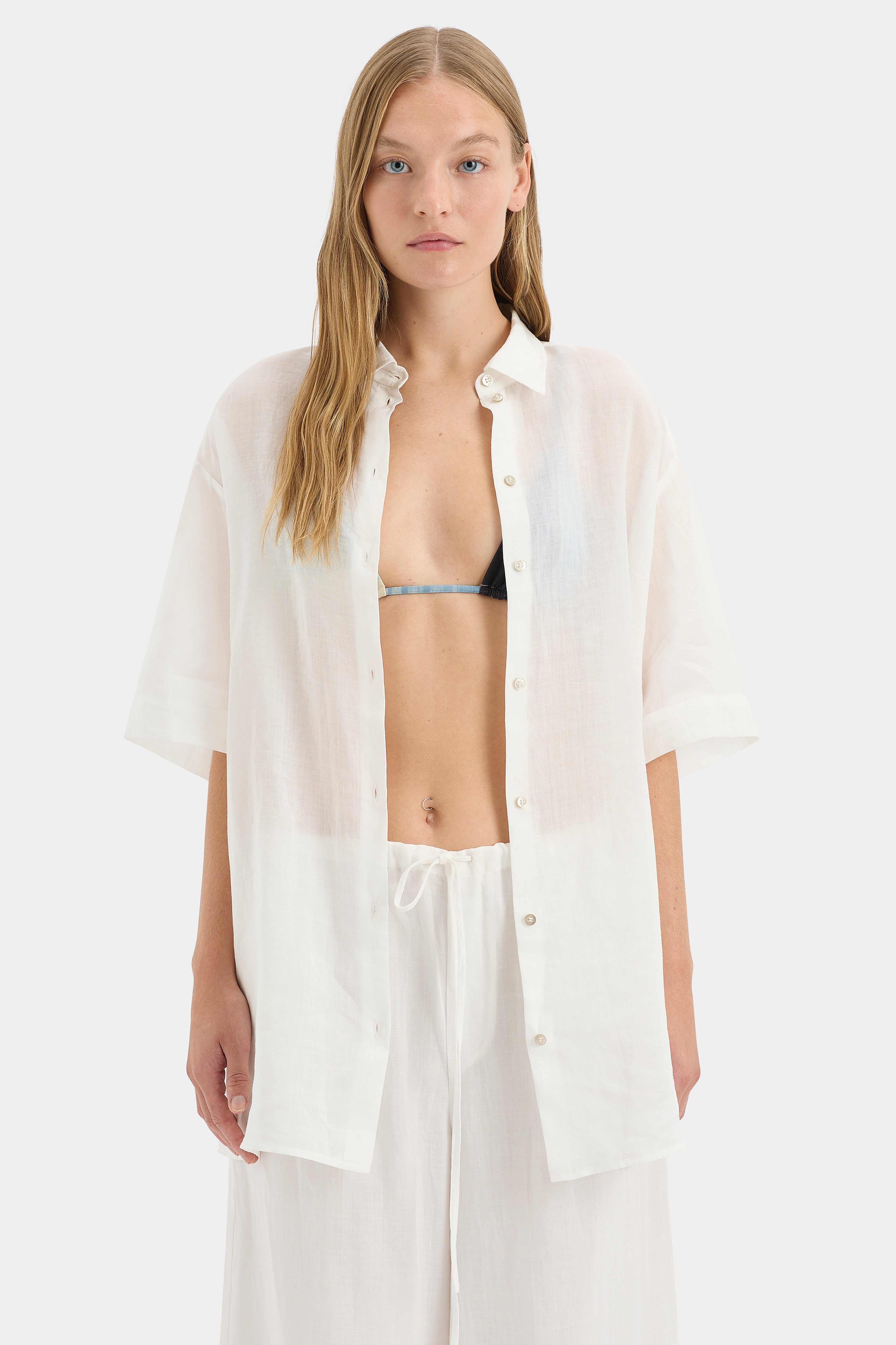 Rosalia Shirt Ivory - Elegant Women's Blouse for Casual & Office Wear | Perfect for Work, Dates & Everyday Outfits