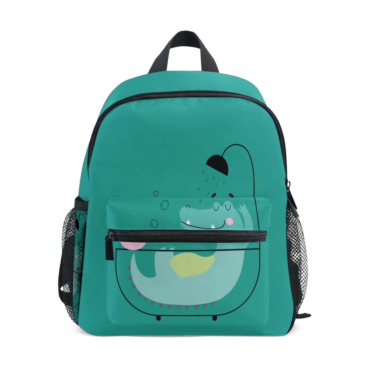 Cute Crocodile Taking Bath Backpack - Waterproof Toddler Backpack for Boys & Girls - Perfect for Preschool, Daycare & Outdoor Adventures