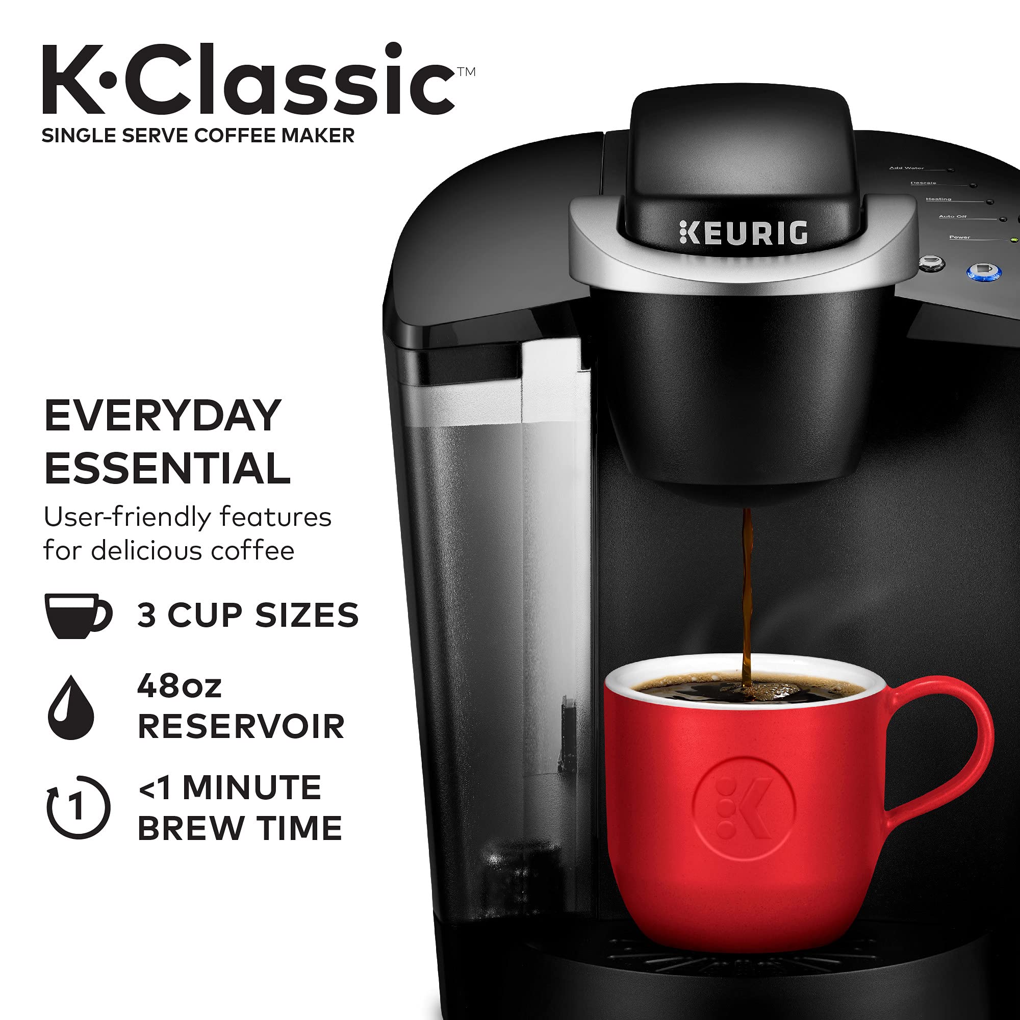Keurig K-Classic Single Serve Coffee Maker with Green Mountain Pumpkin Spice K-Cup Pods (32 Count) - Perfect for Home, Office & Holiday Gifting