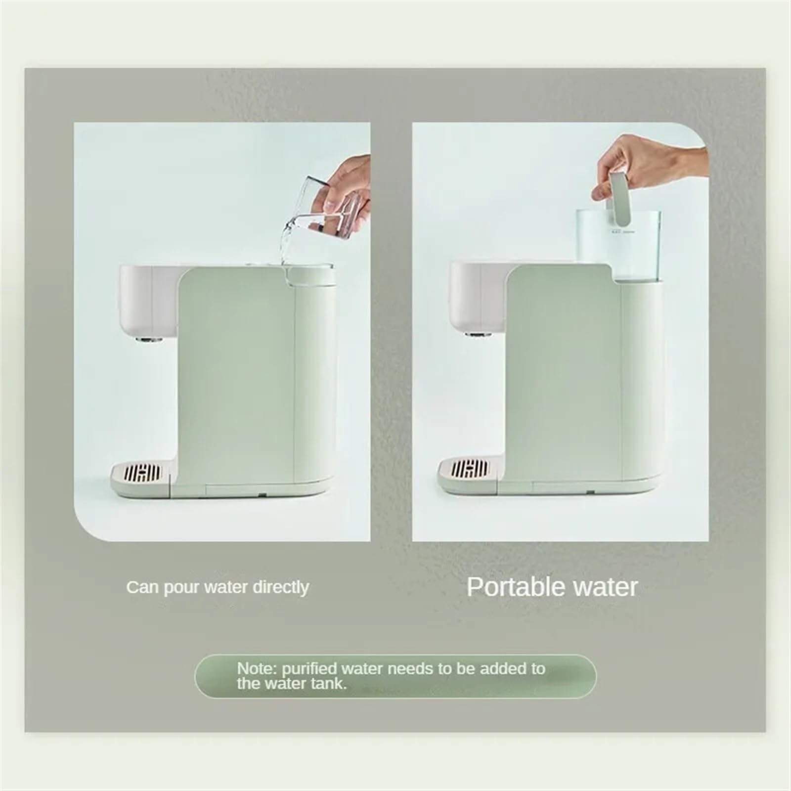Instant Hot & Cold Desktop Water Dispenser with Mineral Filter - Home & Office Purified Drinking Water Solution for Direct Heating & Cooling