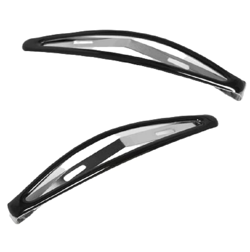 Ghelonadi Women's Metal Oval Tik Tak Hair Clips - 6 Pairs Black Hairpins Barrettes for Girls & Women | Hair Styling Accessories for School, Work, Parties & Everyday Use