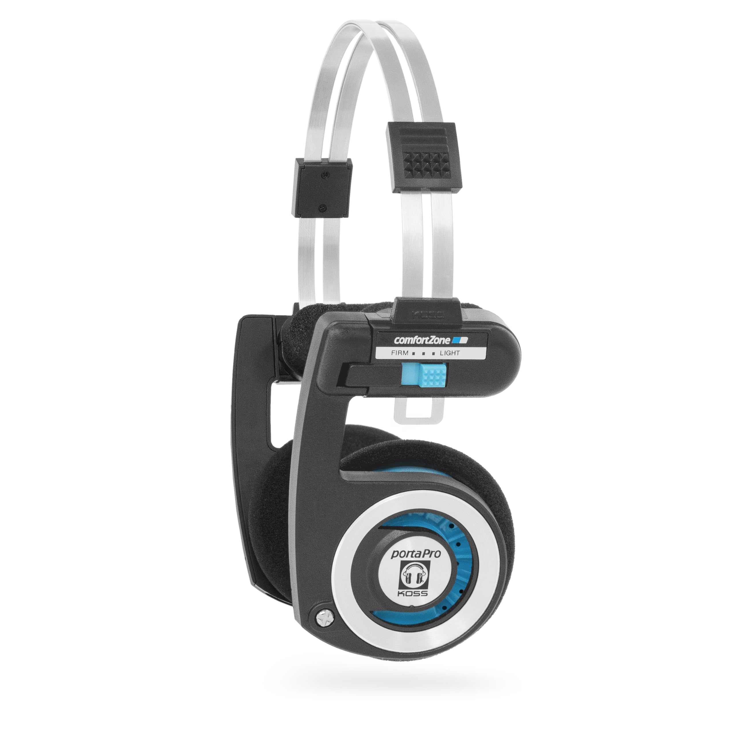 Koss Porta Pro Wireless 2.0 Bluetooth On-Ear Headphones - 20+ Hour Battery Life, USB-C Fast Charging, Built-in Mic, Analog Audio Pass-Through, Retro Design in Black | Perfect for Commuting, Workouts & Music Lovers