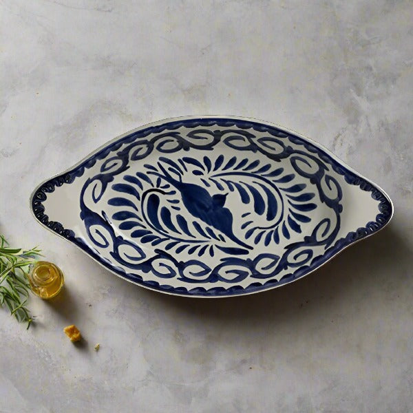 Steelite Anfora 12 Oz Oval Rarebit Dish - Set of 12 Puebla Style Porcelain Plates - Perfect for Serving Cheese Dishes, Appetizers & Small Bites at Dinner Parties & Restaurants