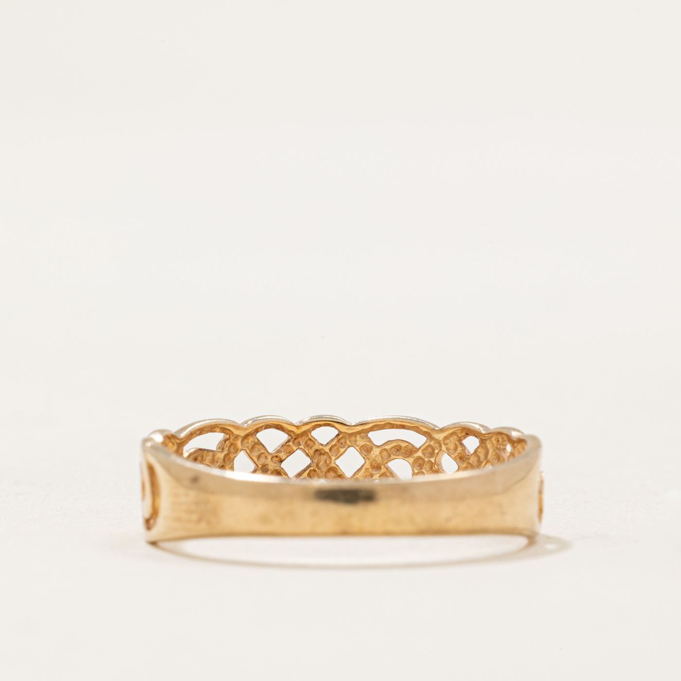 9K Yellow Gold Braided Wedding Band Ring for Women - Size 6.75 | Elegant Stackable Jewelry for Bridal, Anniversary & Everyday Wear
